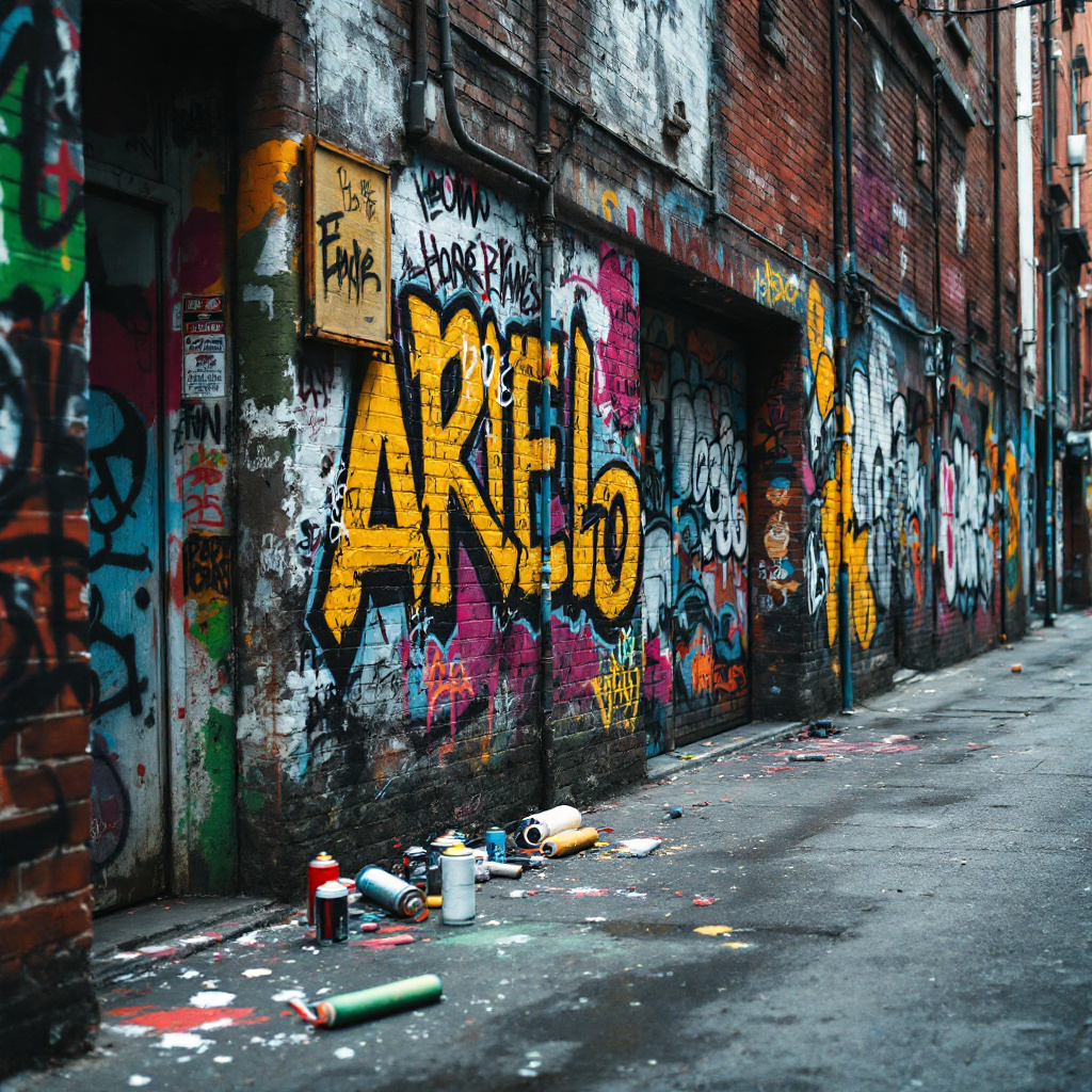 Bunte Wand als Symbol für die Geschichte der Street Art zusammengefasst